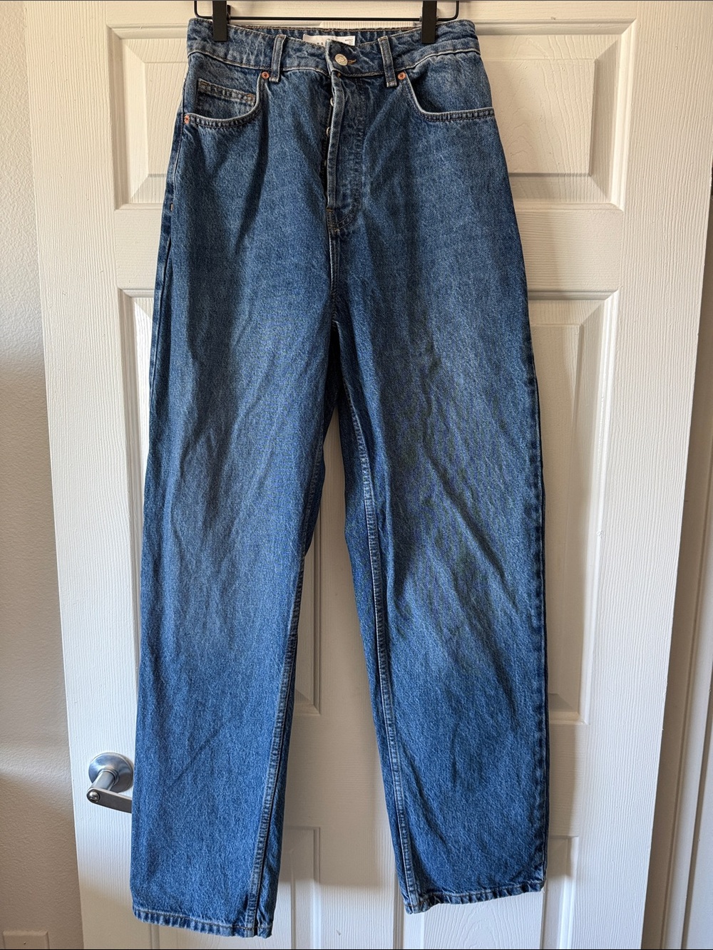 Topshop Classic Blue Denim Jeans - Relaxed Fit